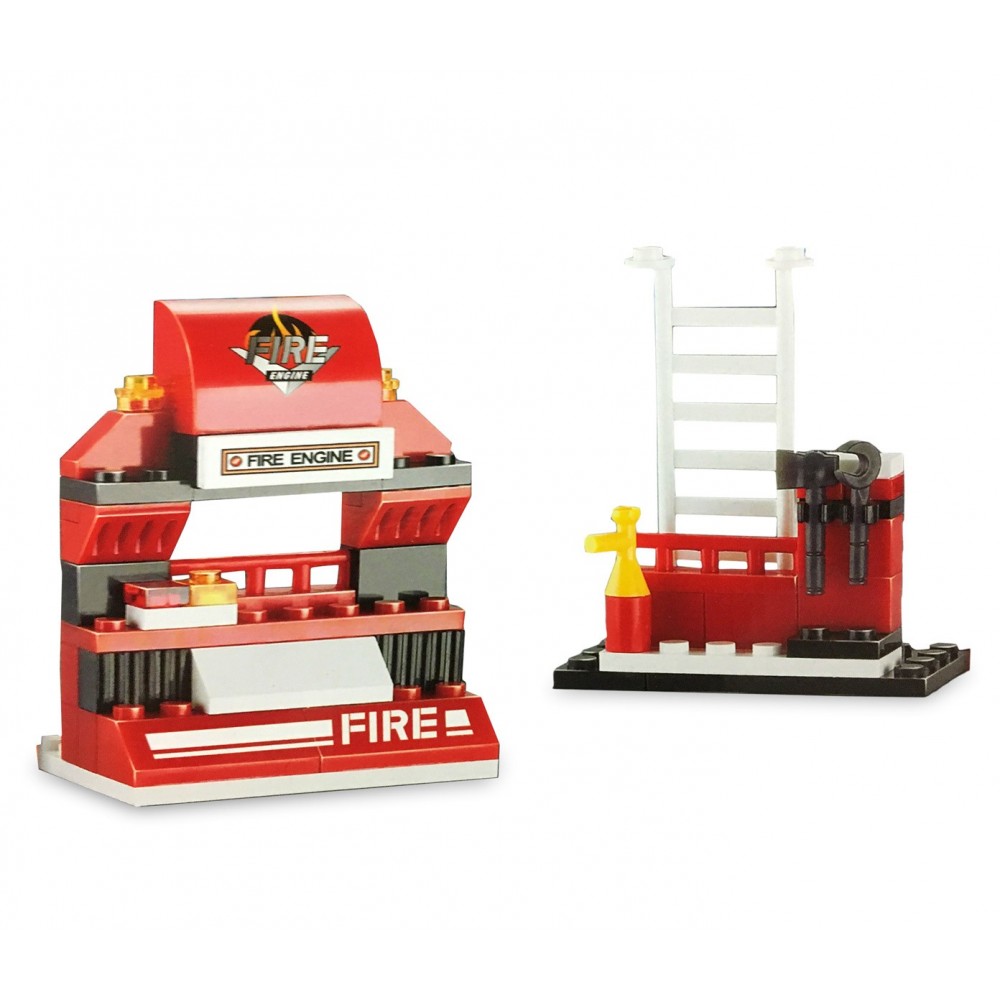 Playset mattoncini VIGILI DEL FUOCO CIGIOKI B0276 da assemblare 133 pezzi