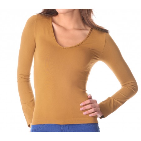 Pack 5 maglie termiche VKA25 con interno felpato mod.Lisa scollo a V colori ass.