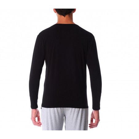 Maglia da uomo mod. ORLANDO 615263 interno felpato slim fit scollo girocollo