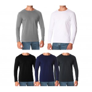 Pack da 5 maglie da uomo mod. ORLANDO VKA26 interno felpato slim fit girocollo 2