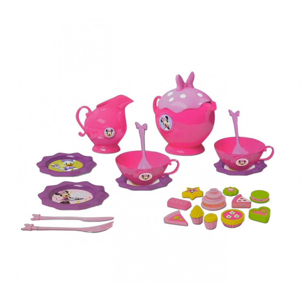 Servizio da tè completo di MINNIE 8422 con accessori e dolcetti 