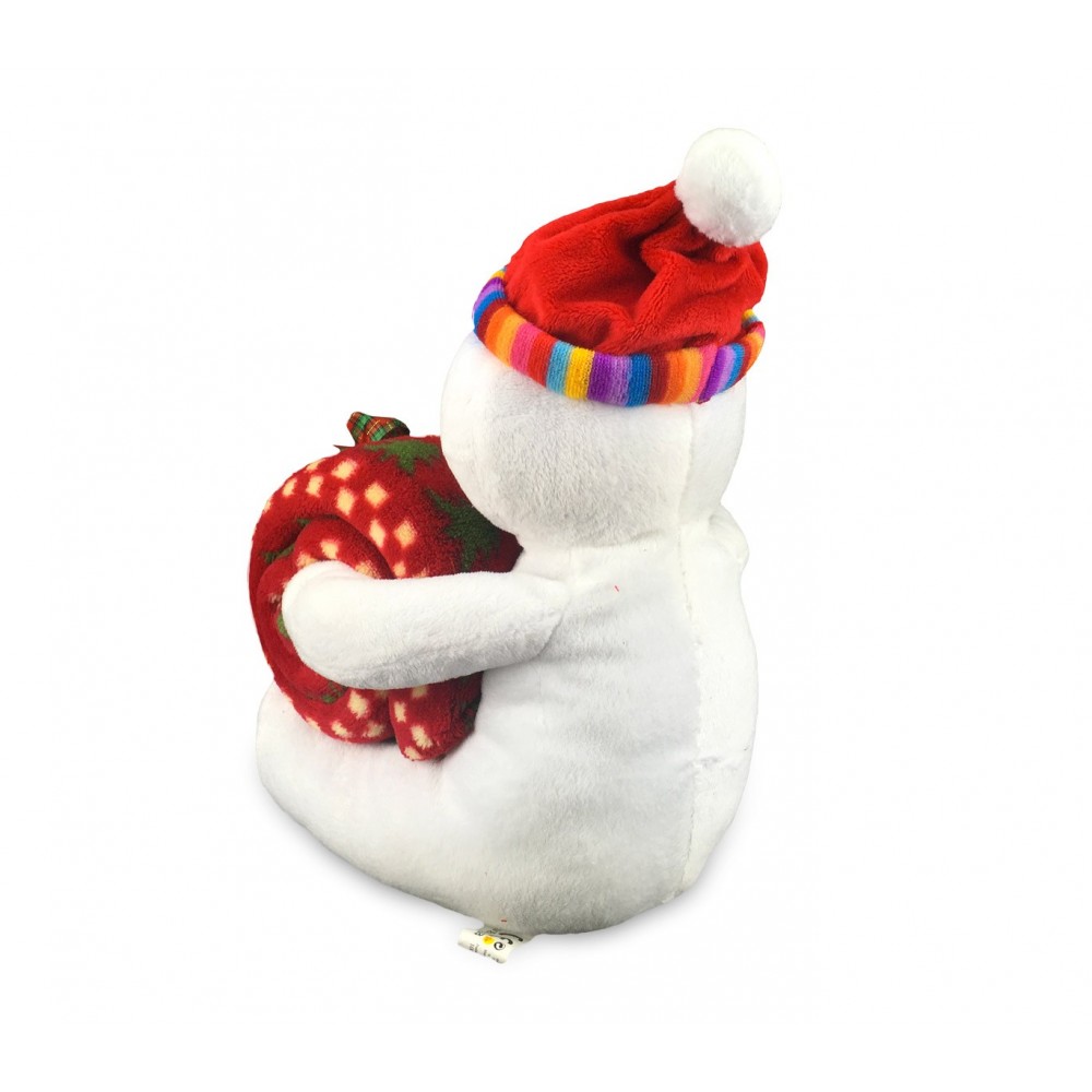 Set peluche e copertina 06581 in tema natalizio vari modelli idea regalo