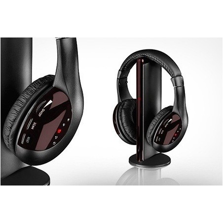 Cuffie wireless 5 in 1 per pc radio skype msn hi-fi cuffia senza fili