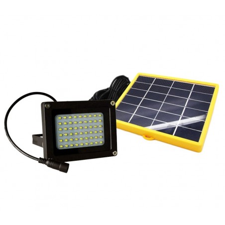 Faro led 10 W 370 lumen con pannello fotovoltaico da esterno luce fredda