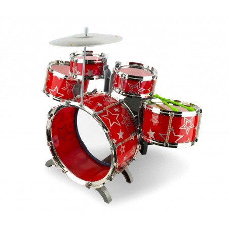 Batteria giocattolo GRAN RITMO 100671 bacchette e seggiolino inclusi  6 elementi Batteria giocattolo GRAN RITMO 100671 bacchette e seggiolino inclusi  6 elementi
