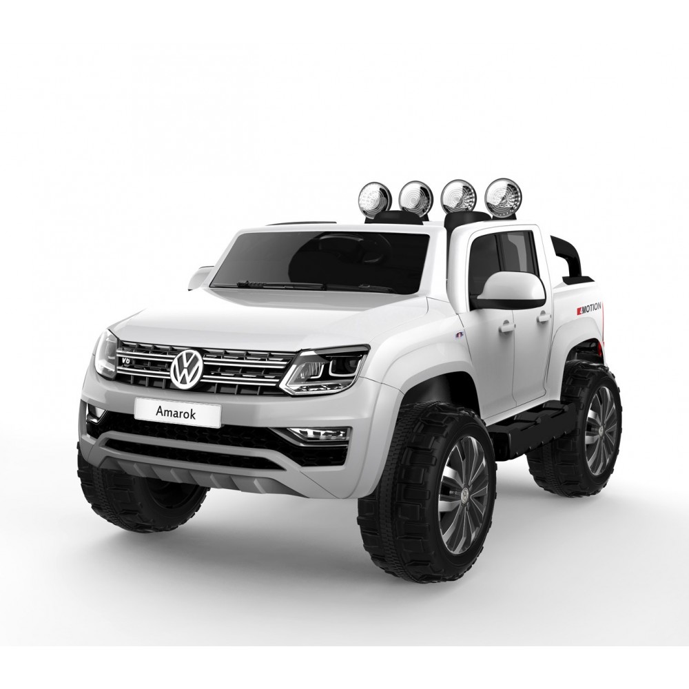 Auto elettrica per bambini VOLKSWAGEN PK AMAROK LT877 sedile in pelle 