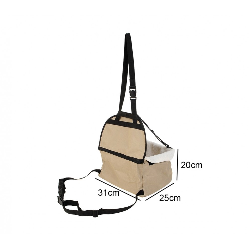 Trasportino per animali da auto 4478 con cinghie di sicurezza e trapunta interna