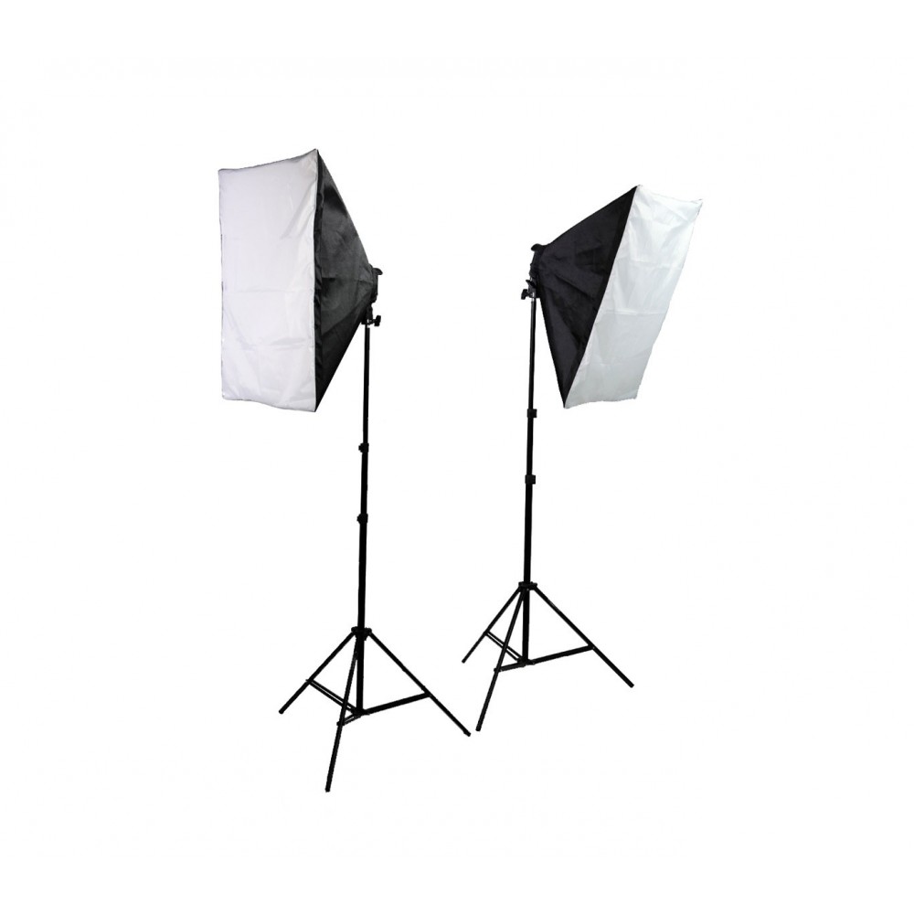 Set softbox fotografia 4499 due stand con 10 lamapde incluse e comoda custodia 