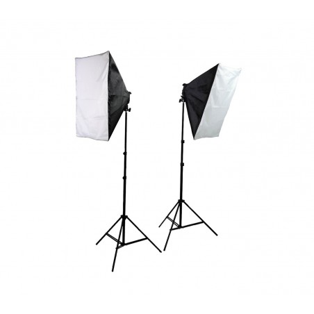 Set softbox fotografia 4499 due stand con 10 lamapde incluse e comoda custodia 