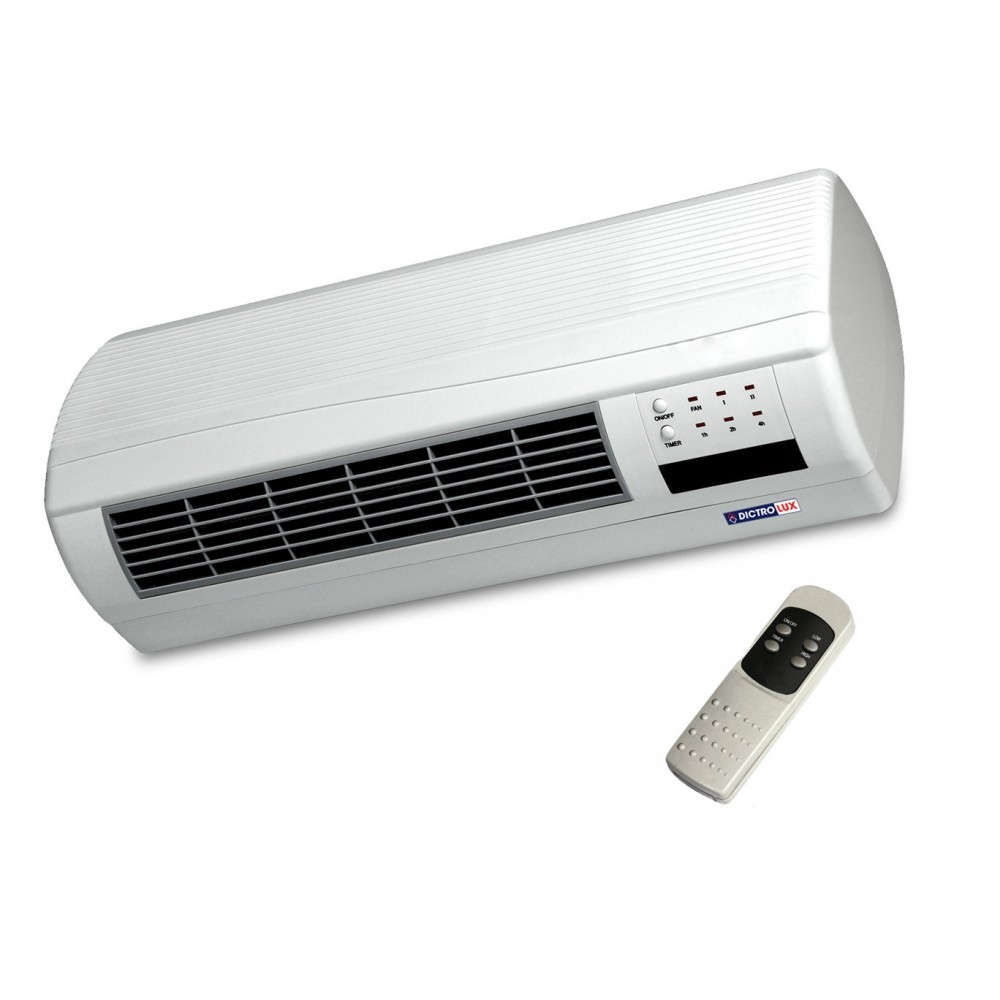 Termoventilatore a parete 586112 JUST WHITE DICTROLUX con telecomando 2000W