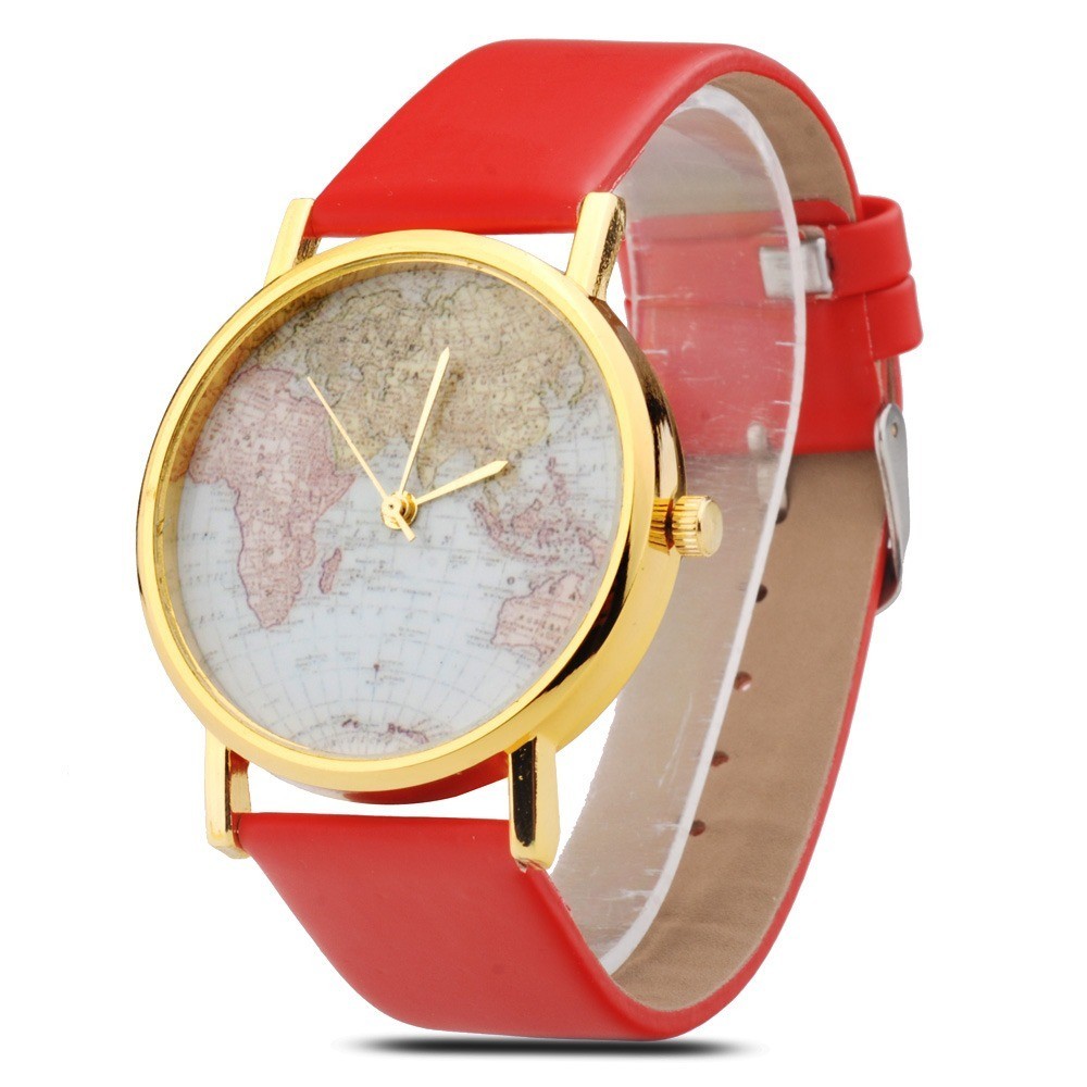 Orologio vintage analogico con mappamondo al...