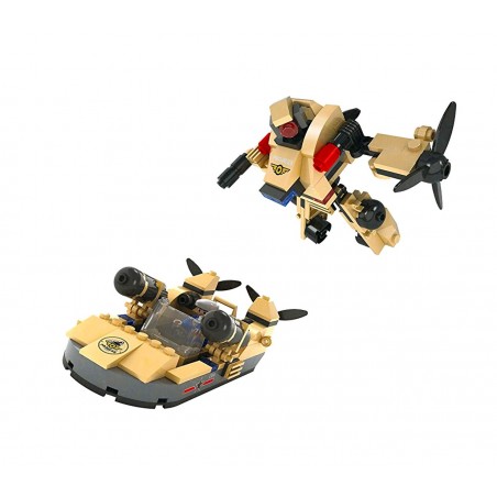 Playset mattoncini MEGAROBOT CIGIOKI 3370 due combinazioni 110 pz da assemblare