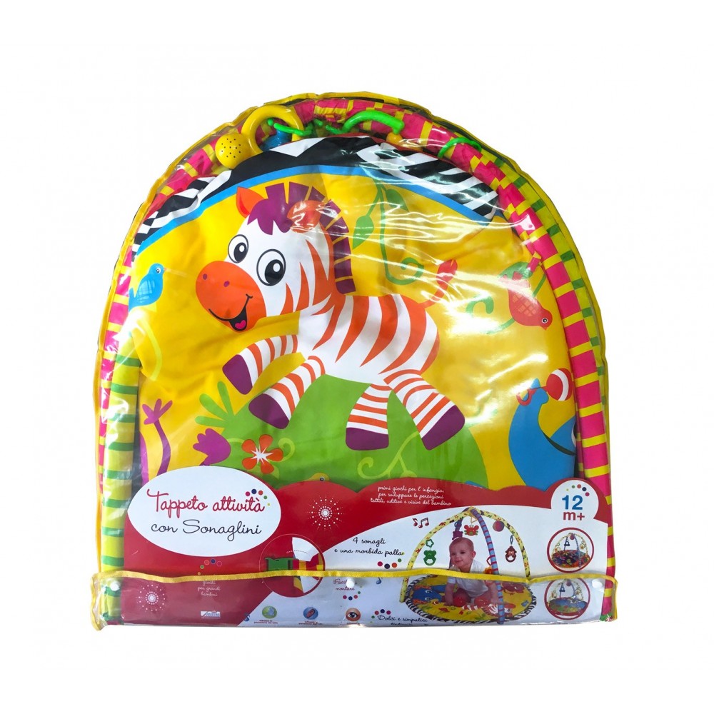 Tappeto mille attività per bambini 121414 CIGIOKI con sonagli ø 90 x 55 cm