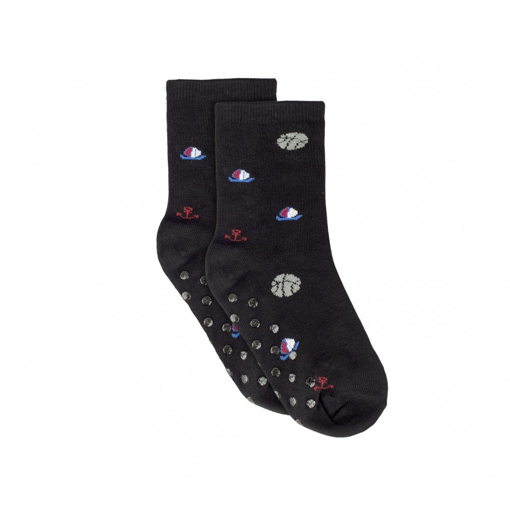 Calzini da bambino N623 mod. BABY BOY con antiscivolo taglia unica dal 24 al 31