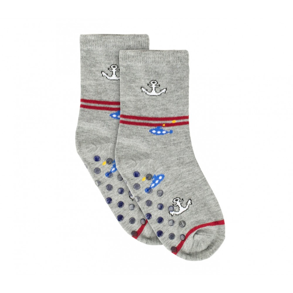 Calzini da bambino N623 mod. BABY BOY con antiscivolo taglia unica dal 31 al 36