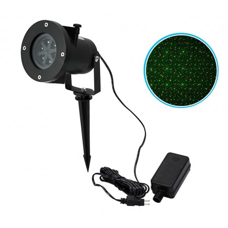 Proiettore luci led laser 560897 PUNTINI ROSSI E VERDI da esterno da esterno