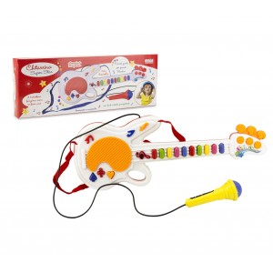 Image of Chitarra giocattolo SUPER STAR 122418 con microfono funzionante luminosa 8435524502396