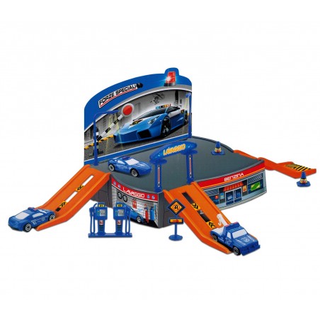 Playset PARCHEGGIO FORZE  SPECIALI 121836 CIGIOKI con elicottero e automezzi