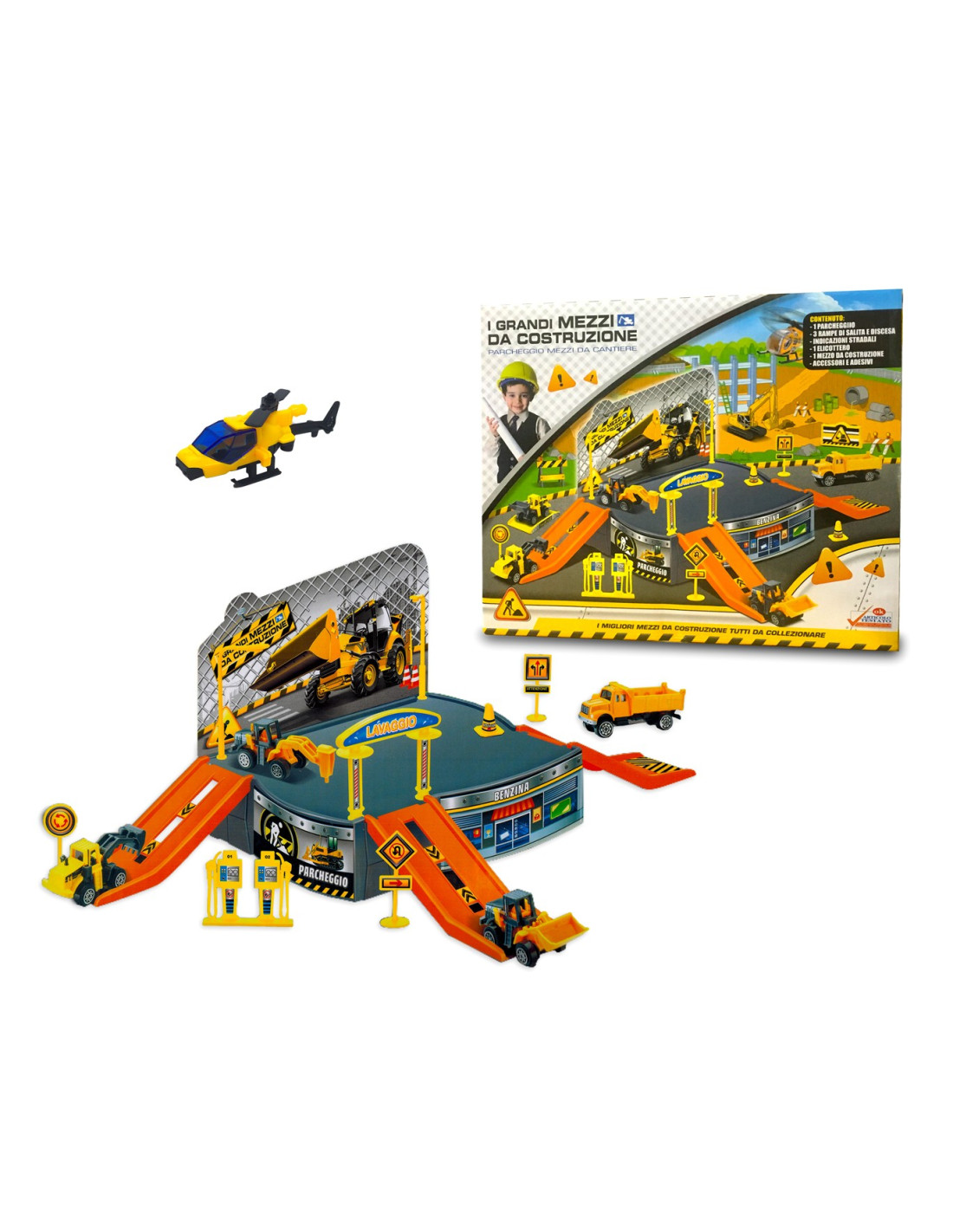 Tidlo Playset Cantiere In Legno Per Bambini – Betoniera E Utensili Giocattolo