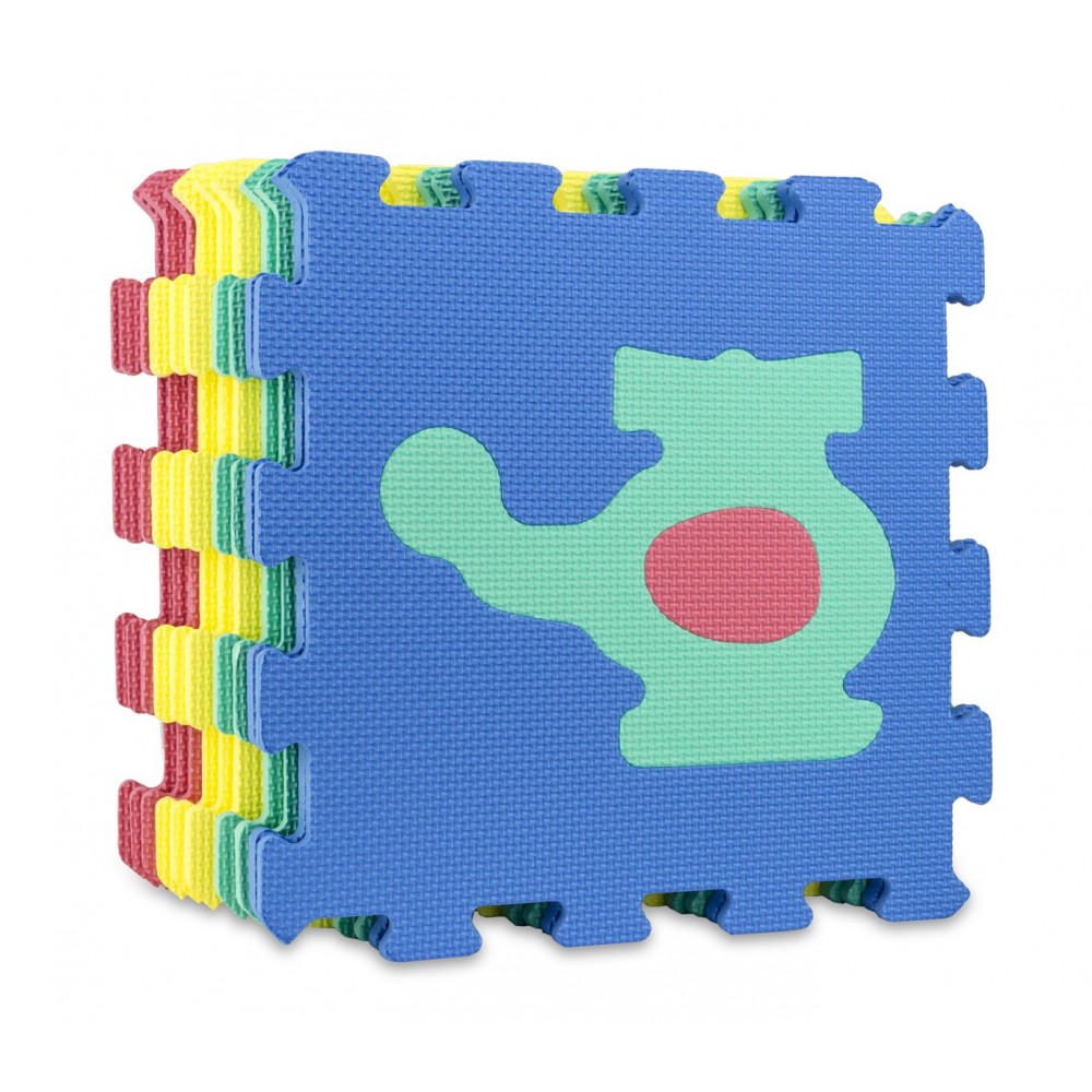  Tappeto puzzle 9 pz morbido da gioco componibile 1130 VEICOLI 84x84x1cm