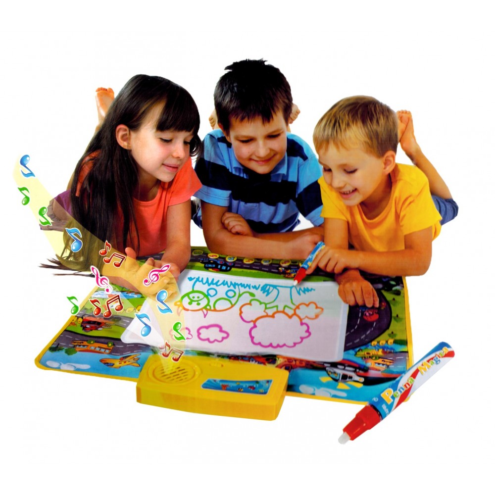 Tappeto magico musicale da colorare 121773 con pennarello magico 50x50cm 