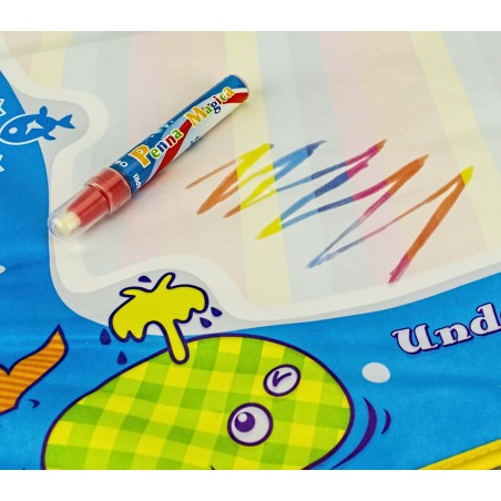 Tappeto magico da colorare 122064 TU GIOCHI con pennarello magico 70x50cm  Tappeto magico da colorare 122064 TU GIOCHI con pennarello magico 70x50cm