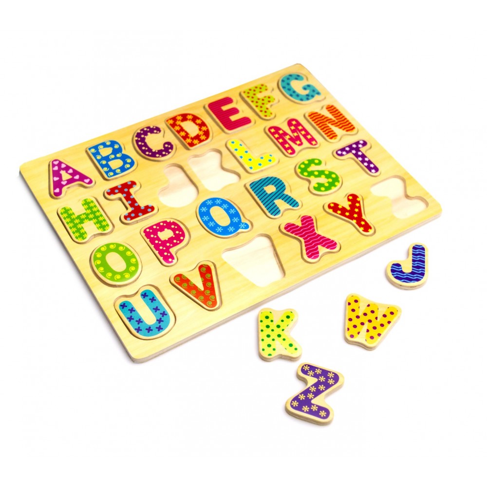 Puzzle in legno 404767 LETTERE E NUMERI gioco educativo 20x31x23cm