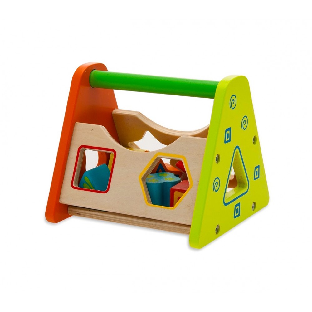 Gioco educativo 405047 IMPARA LE FORME TEOREMA in legno con 6 formine