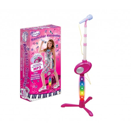 Microfono karaoke 637530 VALENTINA ROCKSTAR con mp3 asta luminosa fino a 123cm