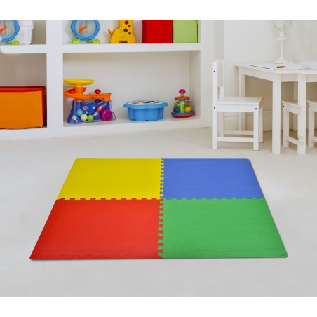 Tappeto puzzle eva 4 pz da gioco 393062 MULTICOLOR componibile 60x60x1 cm