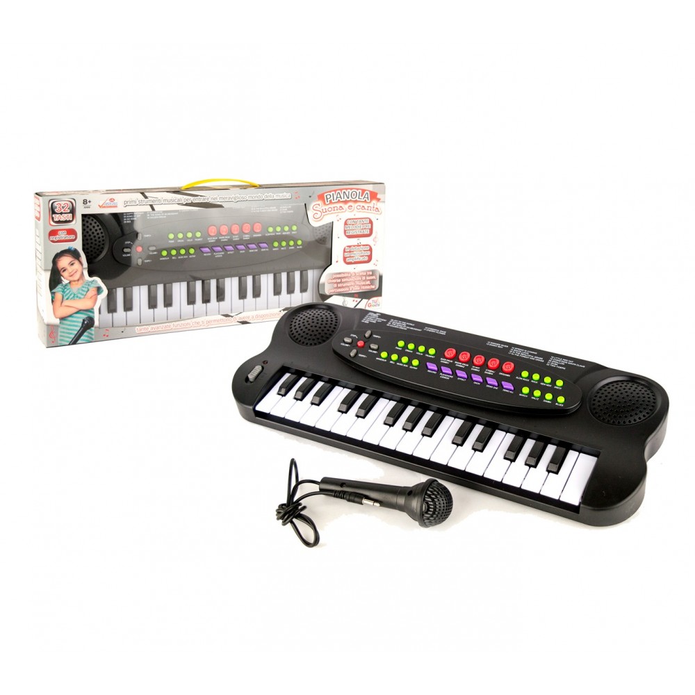 Tastiera elettronica giocattolo 101045 con microfono 32 tasti e tante melodie 
