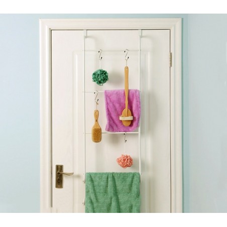 Porta asciugamani salvaspazio 4497 DA PORTA  in acciaio bianco 110 x 40 x 13 cm