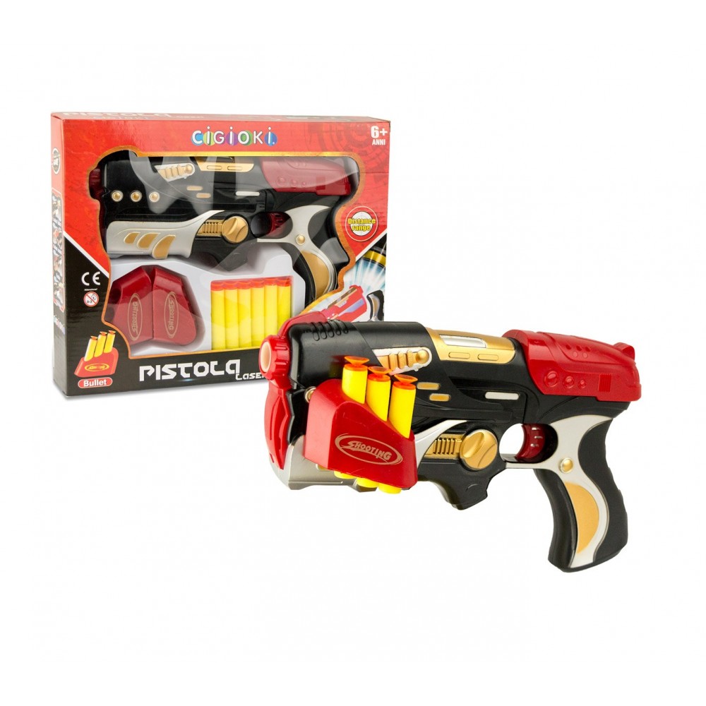 Fucile giocattolo NERF LASER CIGIOKI con 6 dardi morbidi inclusi