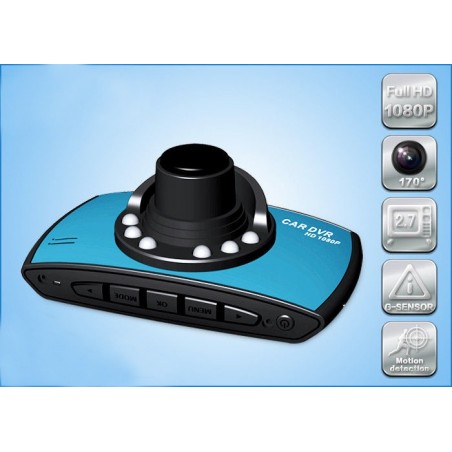 Camera dvr auto schermo lcd 2,7" full hd 1080P motion detection g-sensor