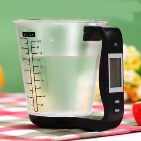 Caraffa con bilancia digitale pesa ingredienti con display lcd
