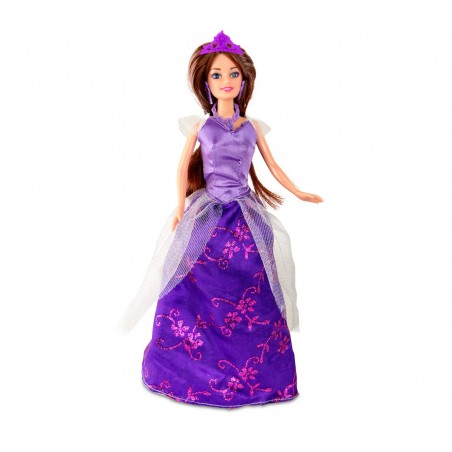 Bambola girl fashion PRINCESS 223239 in diversi colori con corona e accessori