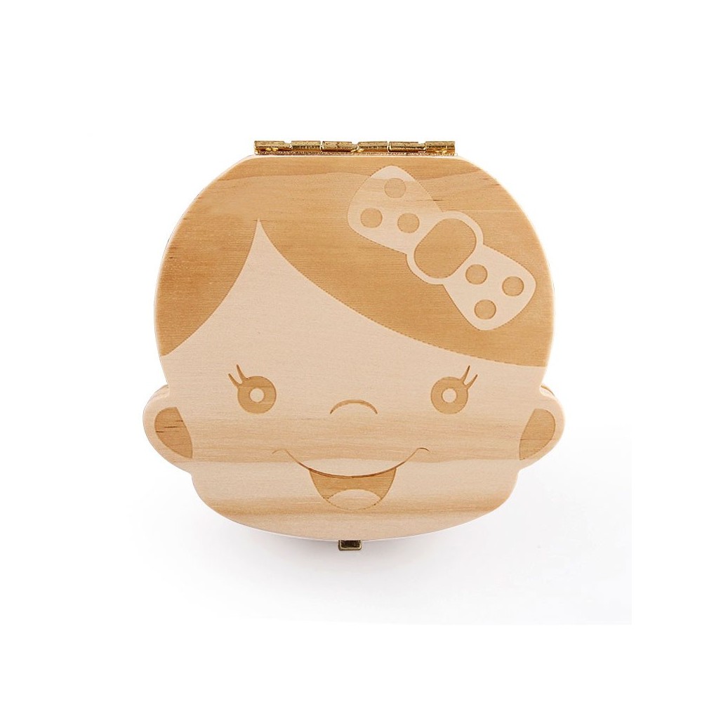 Cofanetto in legno 4221 porta dentini da latte per maschietto e femminuccia