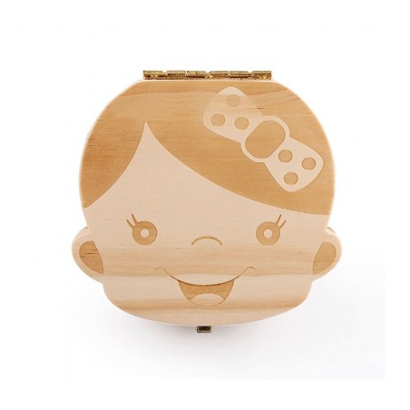 Cofanetto in legno 4221 porta dentini da latte per maschietto e femminuccia Cofanetto in legno 4221 porta dentini da latte per maschietto e femminuccia