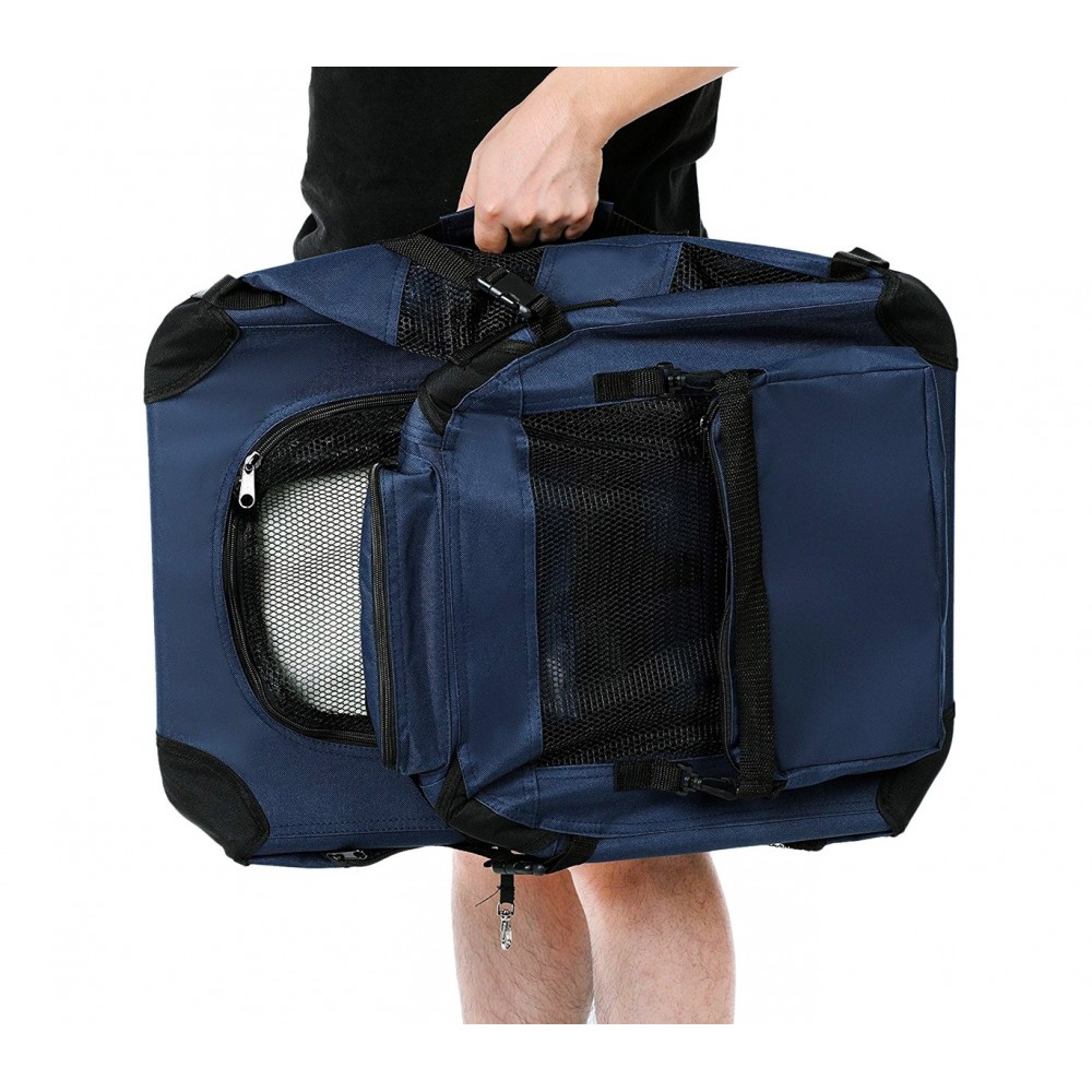 Trasportino per animali 4564 pieghevole con tappetino lavabile varie misure