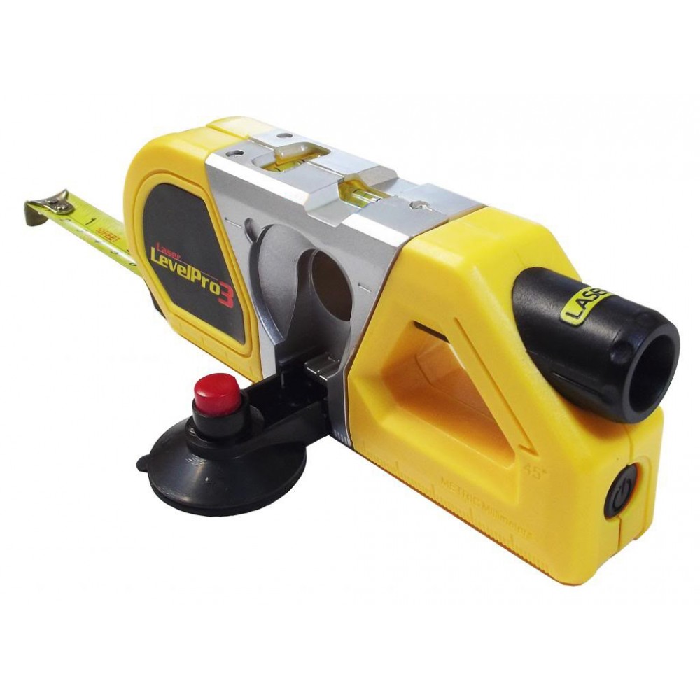 Livella laser level pro 3 in 1 con ventosa metro estraibile e righello 