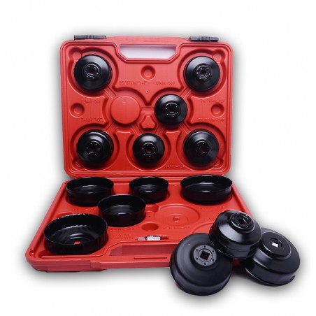 Kit 15 boccole per filtri auto chiavi a tazza per filtro olio in valigetta