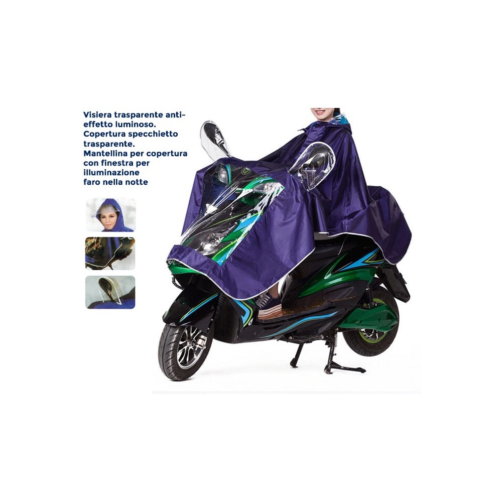 Mantellina impermeabile unisex scooter moto catarifrangente universale