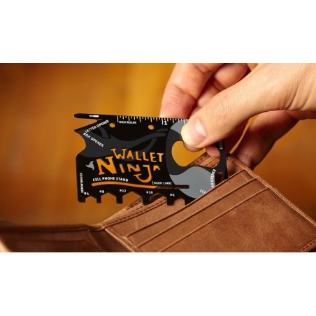 Utensile multiuso 18 in 1  sopravvivenza ninja wallet credit card multi tool