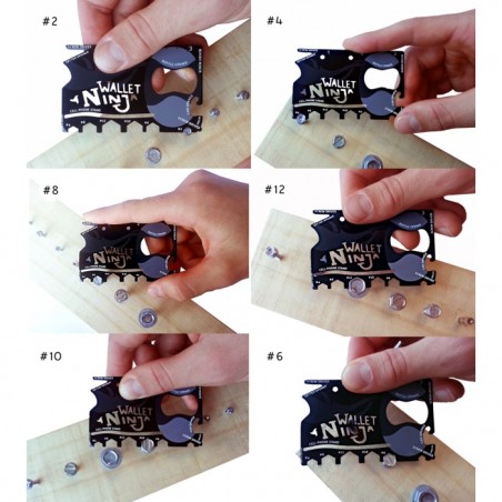 Utensile multiuso 18 in 1  sopravvivenza ninja wallet credit card multi tool