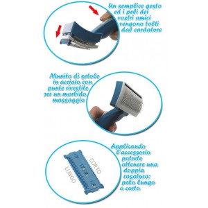 Spazzola e pettine per cani e gatti con rilascio automatico del pelo 2