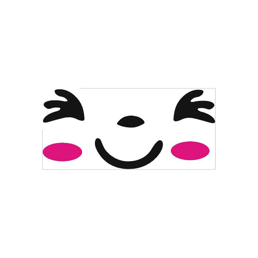 Set 3 stickers con faccine adesivi arredare...