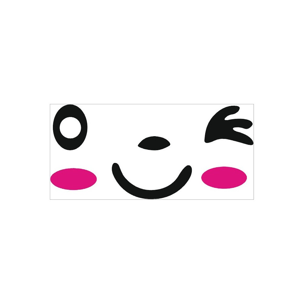 Set 3 stickers con faccine adesivi arredare...