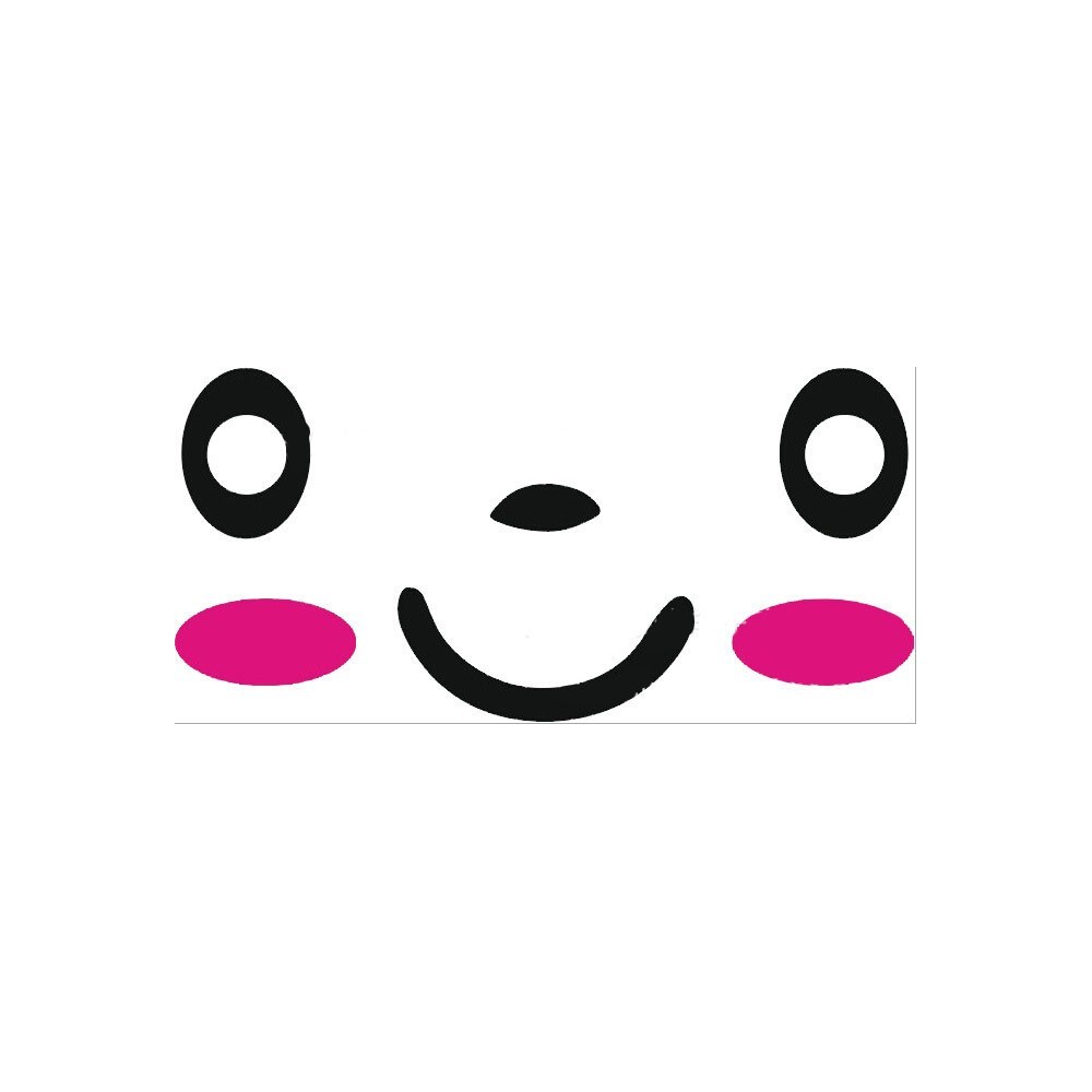 Set 3 stickers con faccine adesivi arredare...