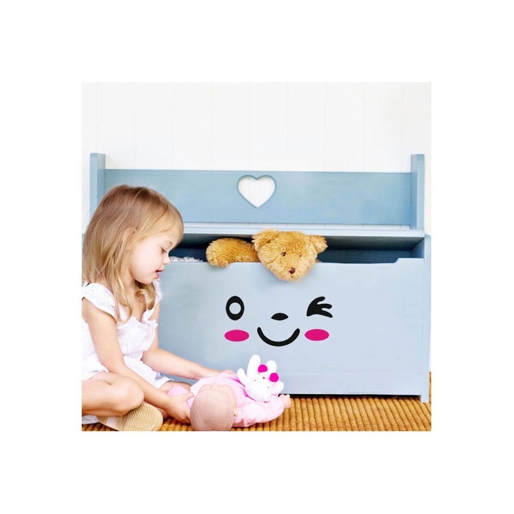 Set 3 stickers con faccine adesivi arredare...