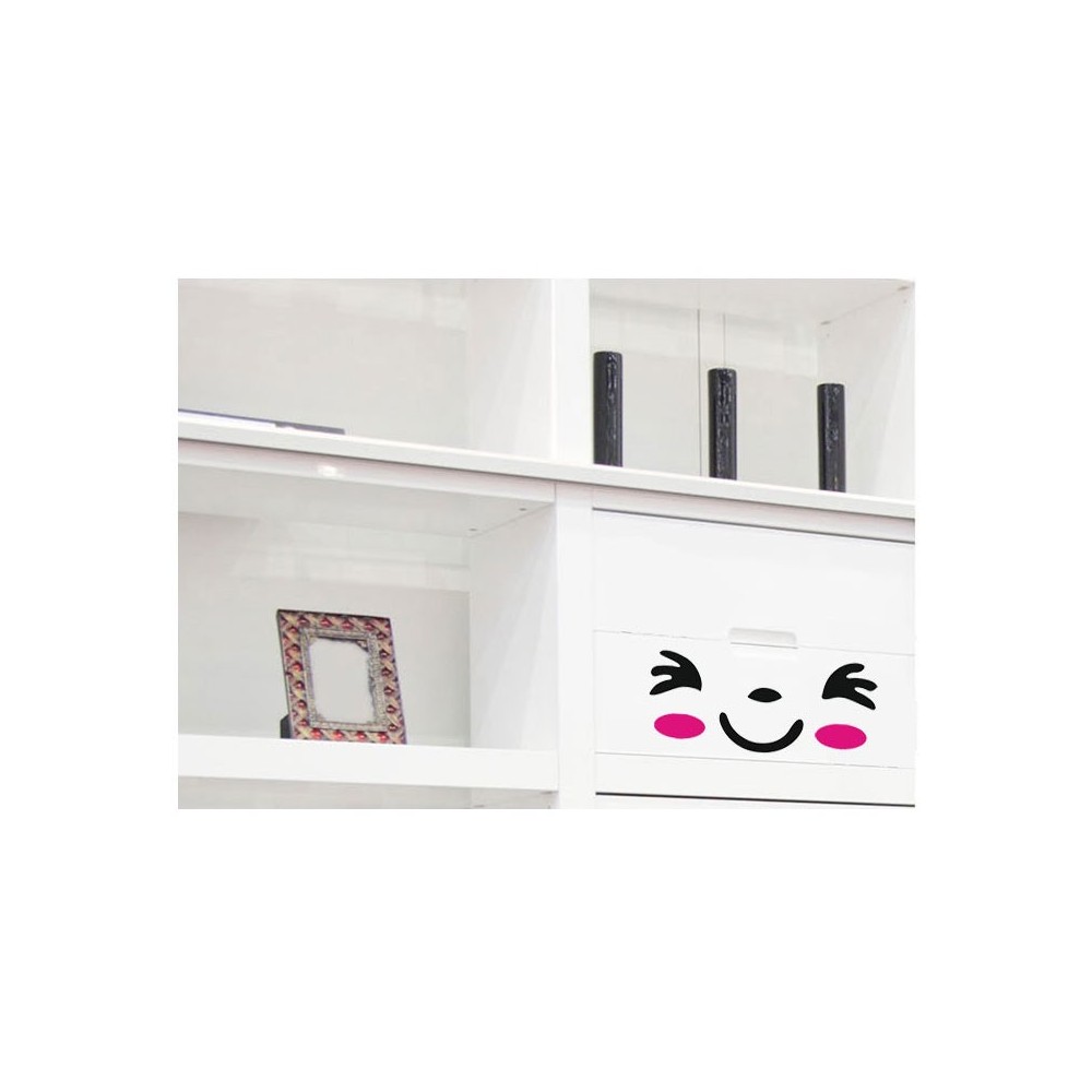 Set 3 stickers con faccine adesivi arredare...